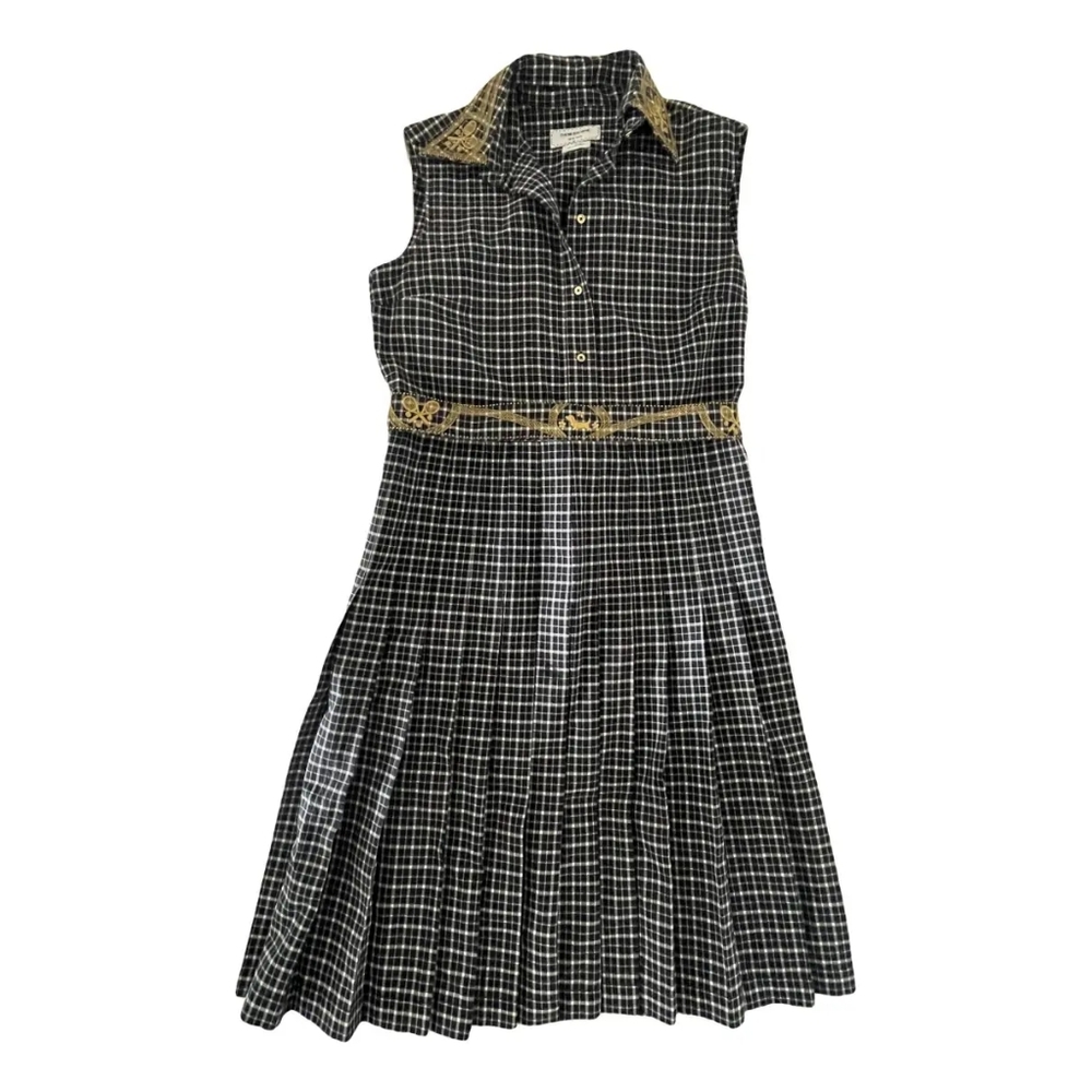 Thom Browne plaid Sleeveless Dress with bead Accent